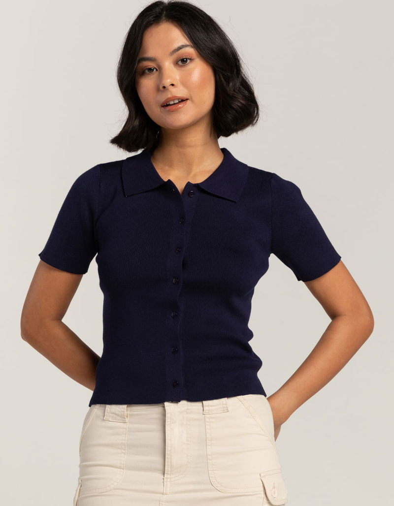 RSQ Womens Button Up Polo Shirt image number 0