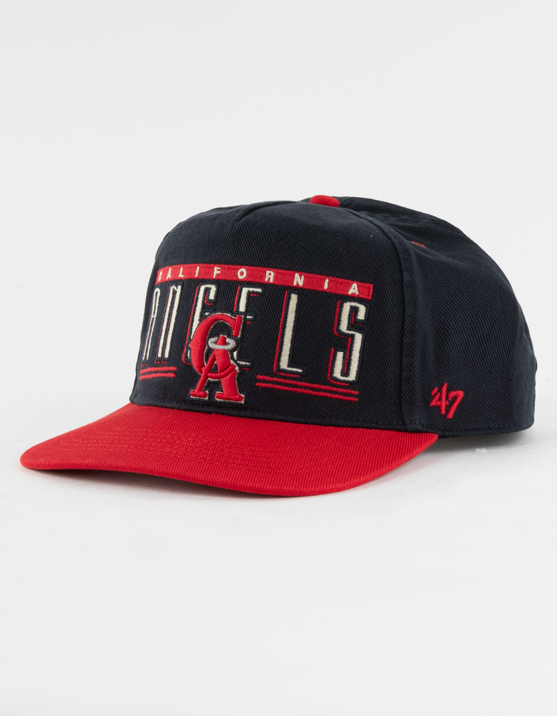 47 BRAND Los Angeles Angels Cooperstown Double Header Baseline ’47 Hitch Snapback Hat image number 0