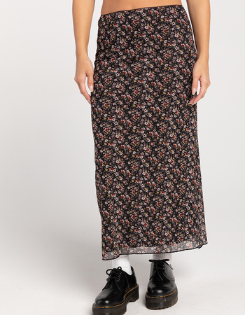 RSQ Womens Low Rise Mesh Maxi Skirt Alternative Image