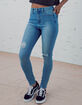 RSQ Curvy Womens Light Wash High Rise Skinny Jeans image number 4