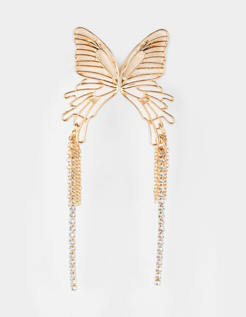 FULL TILT Butterfly Rhinestone Earrings