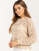 FULL TILT Essentials Open Knit Womens Pullover Sweater image number 3