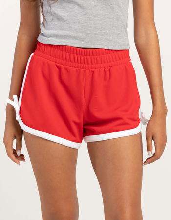 RSQ Womens Mid Rise Piped Bow Shorts