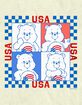 CARE BEARS USA Checkered Colorblock Unisex Tee image number 2