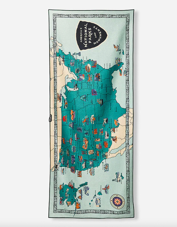 NOMADIX National Parks And Monuments Map Original Towel