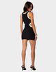 EDIKTED Contrast Cut Out Ribbed Mini Dress image number 4