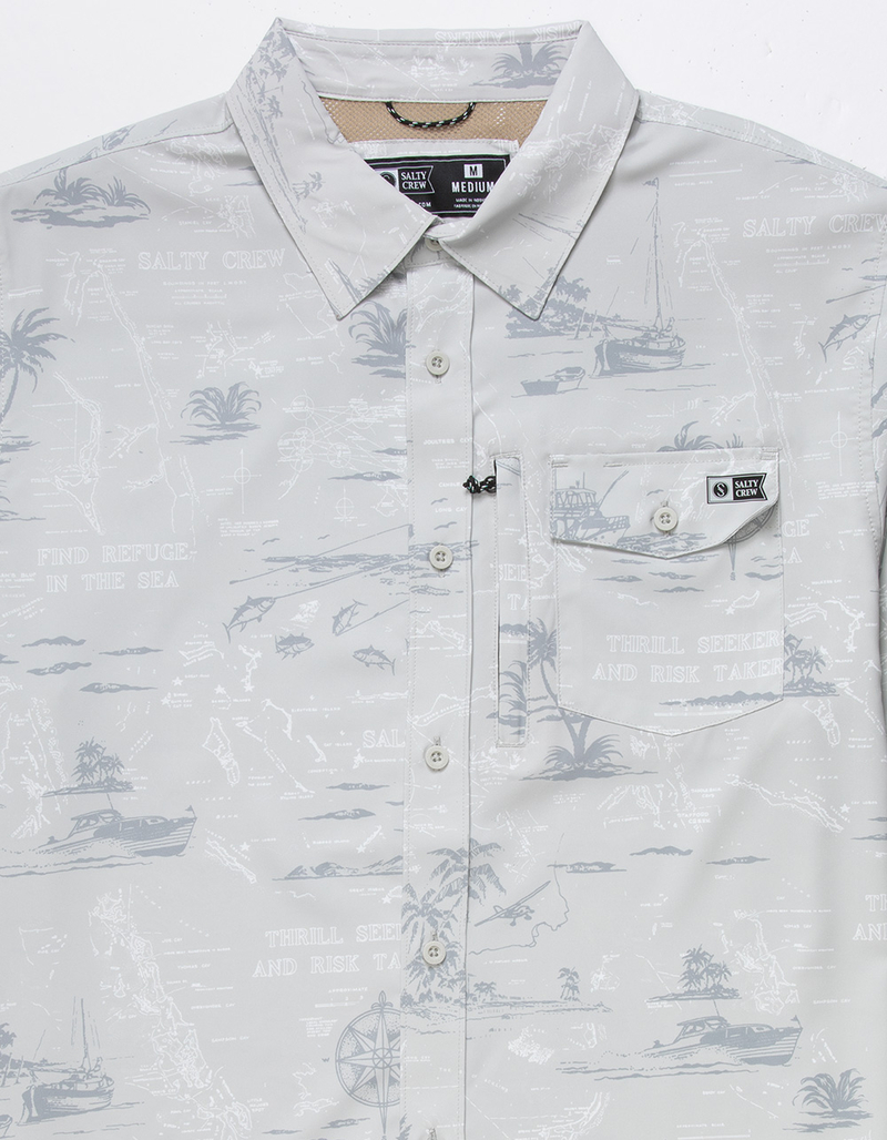 SALTY CREW Seafarer Wax Tech Mens Button Up Shirt image number 1