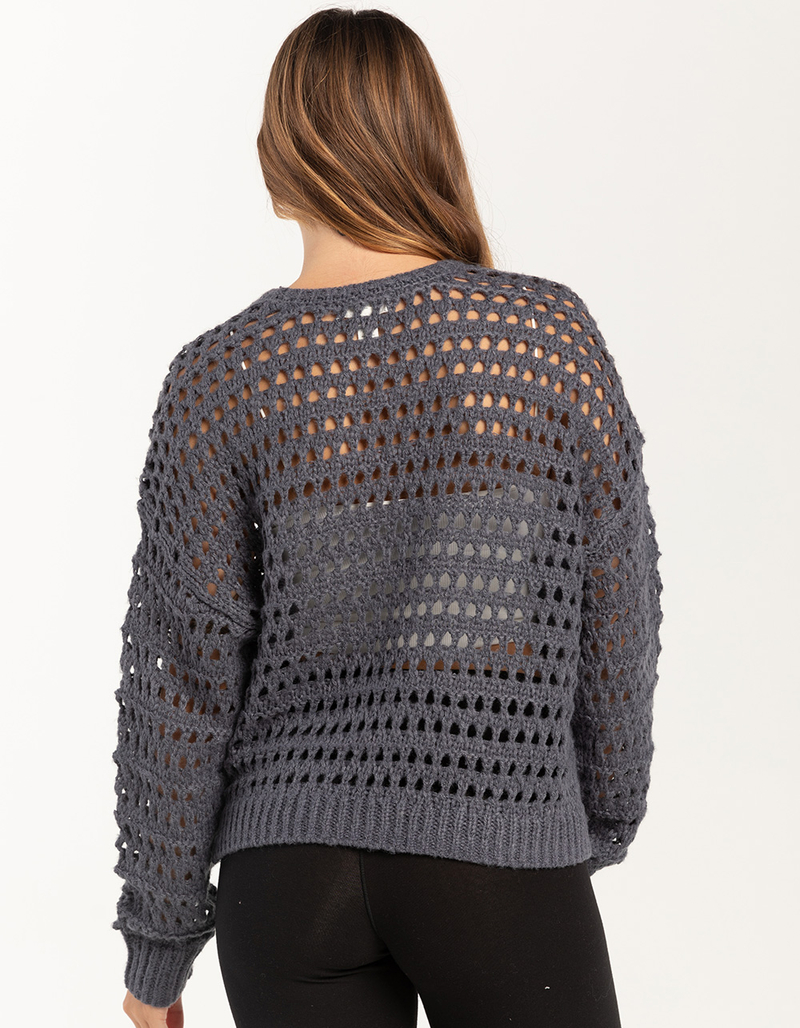 FULL TILT Essentials Open Knit Womens Pullover Sweater image number 3