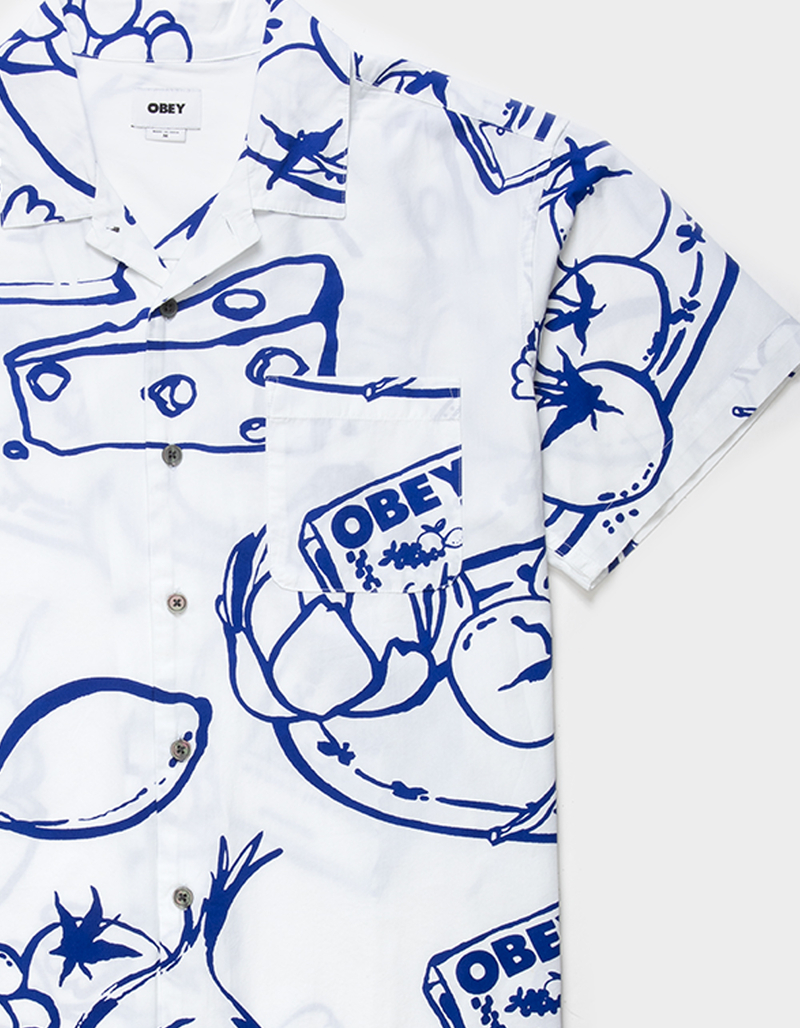 OBEY Still Life Mens Button Up Shirt image number 1