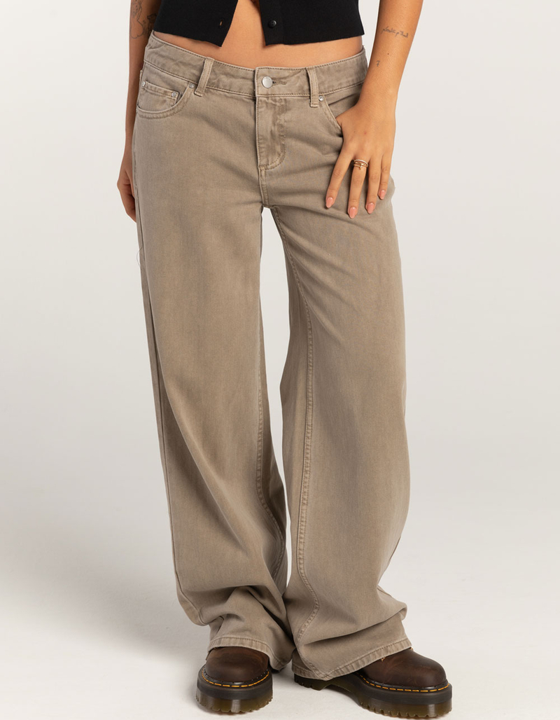 RSQ Womens Low Rise Twill Baggy Jeans image number 1