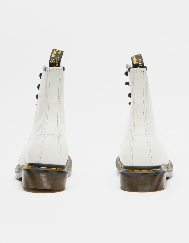 DR. MARTENS 1460 White Womens Boots image number 3