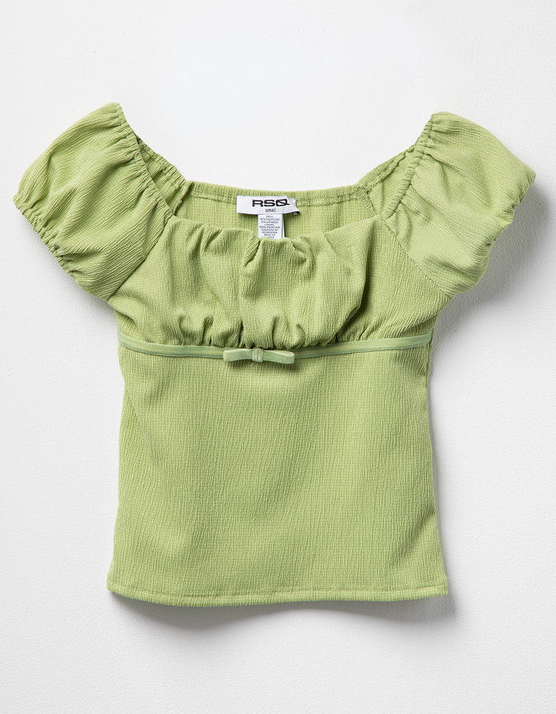 RSQ Girls Textured Emma Bow Top image number 1