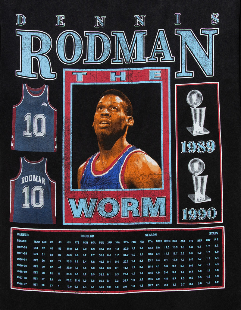 RODMAN Players Card Mens Oversized Tee image number 3