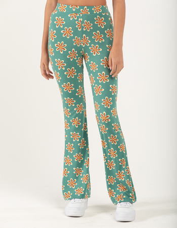 FULL TILT 70s Floral Flared Pants Alternative Image