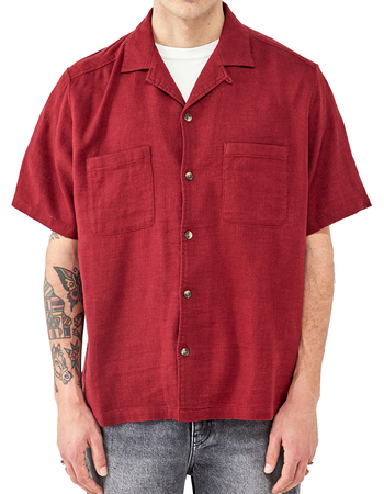 BDG Urban Outfitters Gauze Crinkle Mens Button Up Shirt