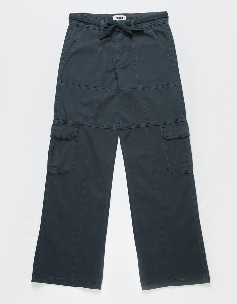 RSQ Girls Tie Waist Twill Cargo Pants image number 5