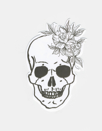 Skeleton Floral Head Sticker