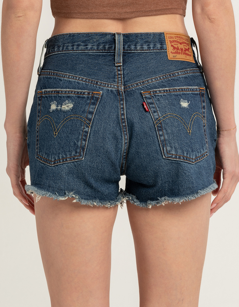 LEVI'S 501 High Rise Womens Denim Shorts - Blame Game image number 3
