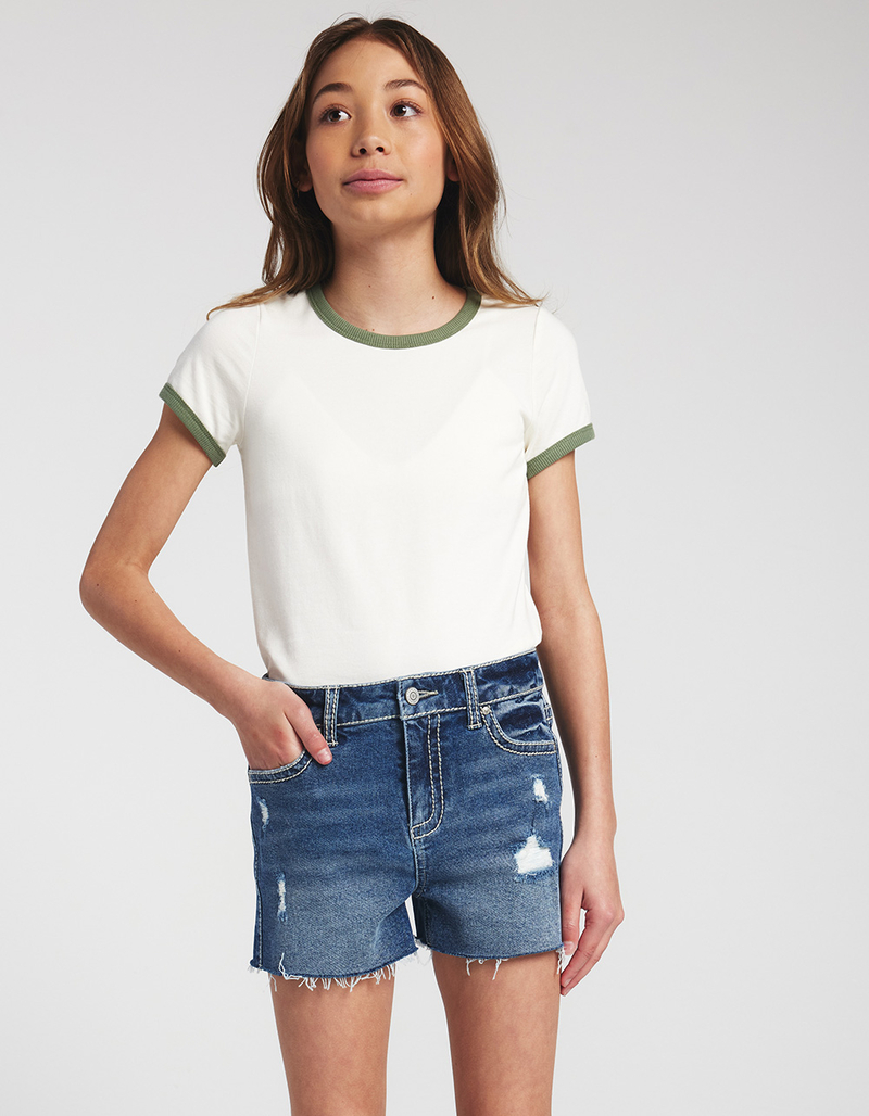 RSQ Girls Vintage High Rise Stitch Shorts image number 0