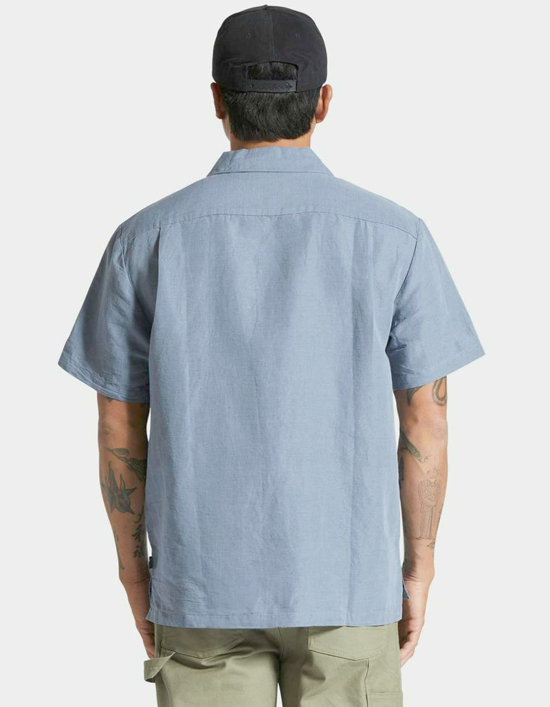 BRIXTON Bunker Linen Mens Button Up Shirt image number 2