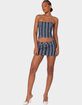 EDIKTED Inez Striped Denim Mini Skirt image number 2