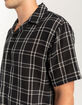 RSQ Mens Texture Plaid Camp Shirt image number 7