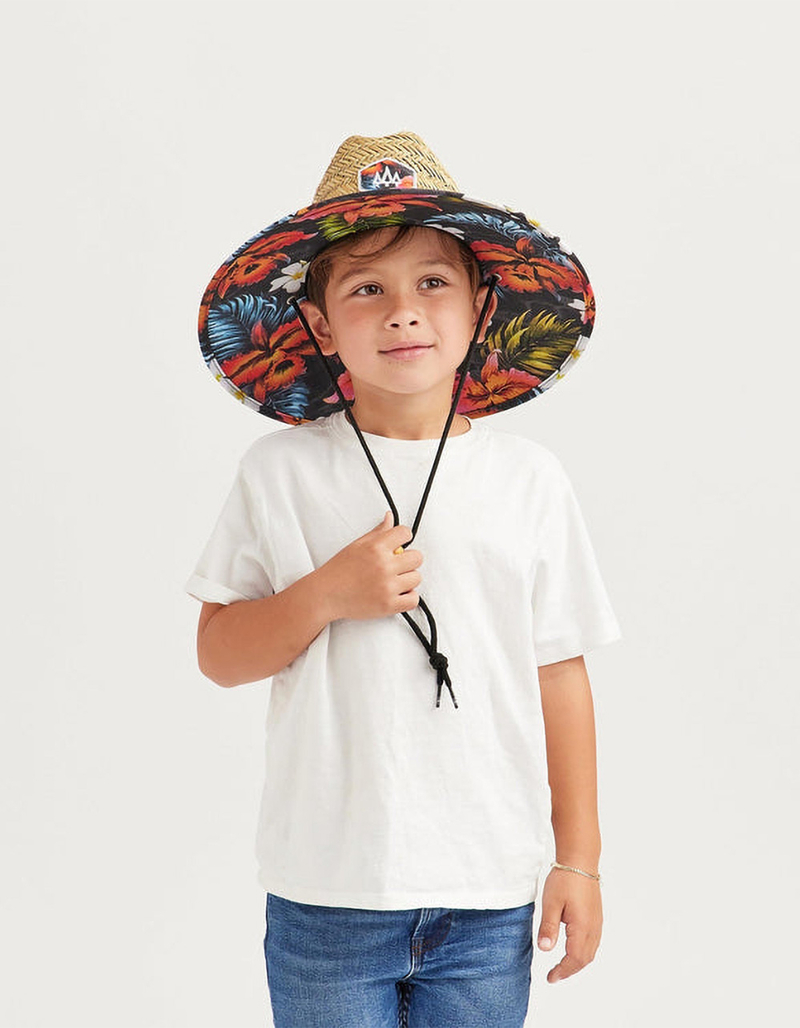 HEMLOCK HAT CO. Koa Big Kids Straw Lifeguard Hat image number 3