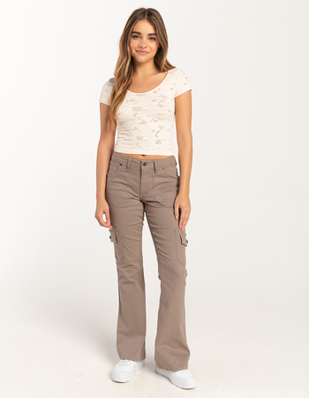 RSQ Womens Low Rise Cargo Flare Pants Primary Image