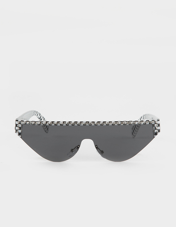 RSQ Rhinestone Voucher Sunglasses
