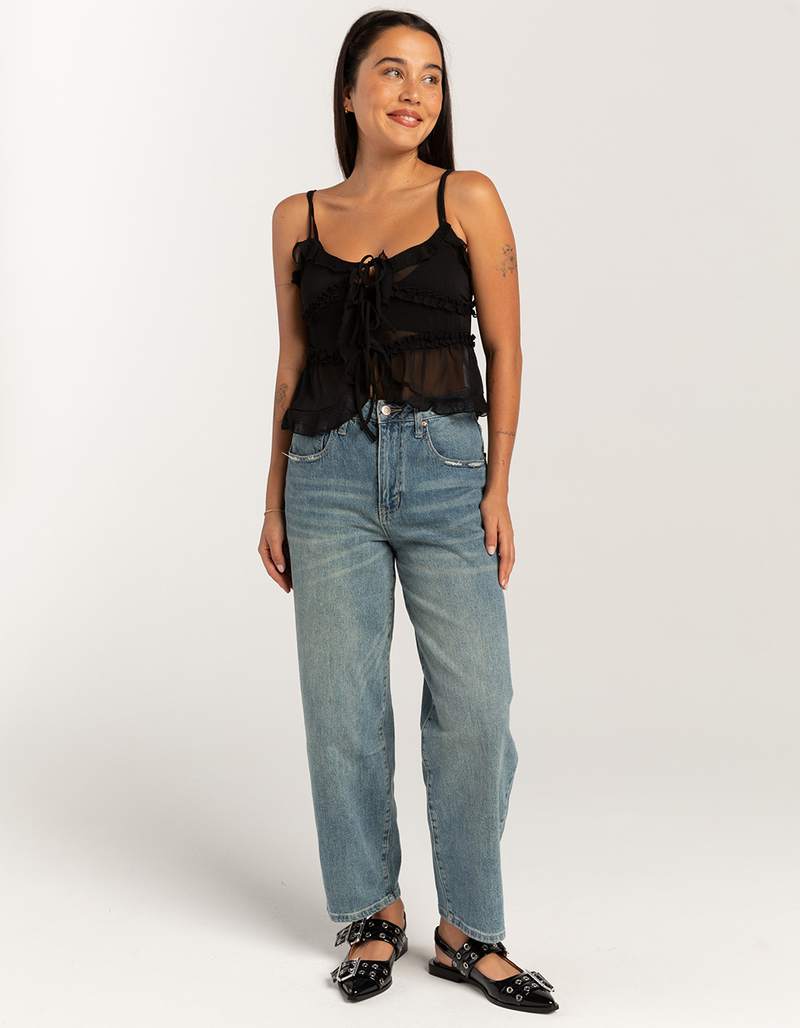 RSQ Womens Barrel Leg Jeans image number 0