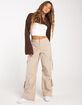 RSQ Womens Mid Rise Double Cargo Parachute Pants image number 5