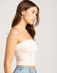 TILLYS Seamless Textured Lace Womens Tube Top image number 3