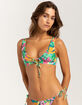 FULL TILT Tropical Tie Front Halter Bikini Top image number 2