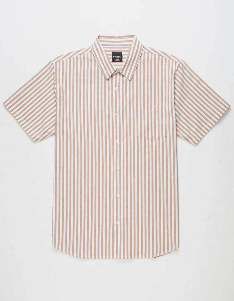 RSQ Mens Stripe Oxford Camp Shirt image number 0
