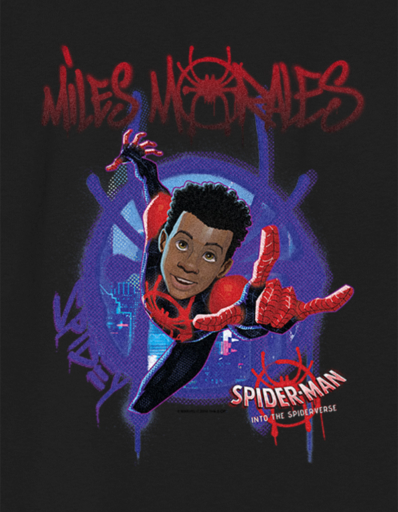 SPIDERMAN Painted Miles Into The Spiderverse Unisex Kids Tee image number 1