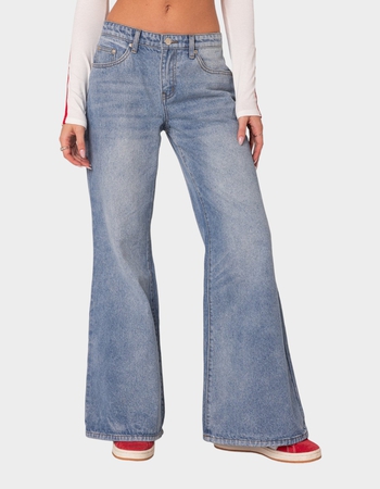 EDIKTED Low Rise Wide Leg Jeans Primary Image