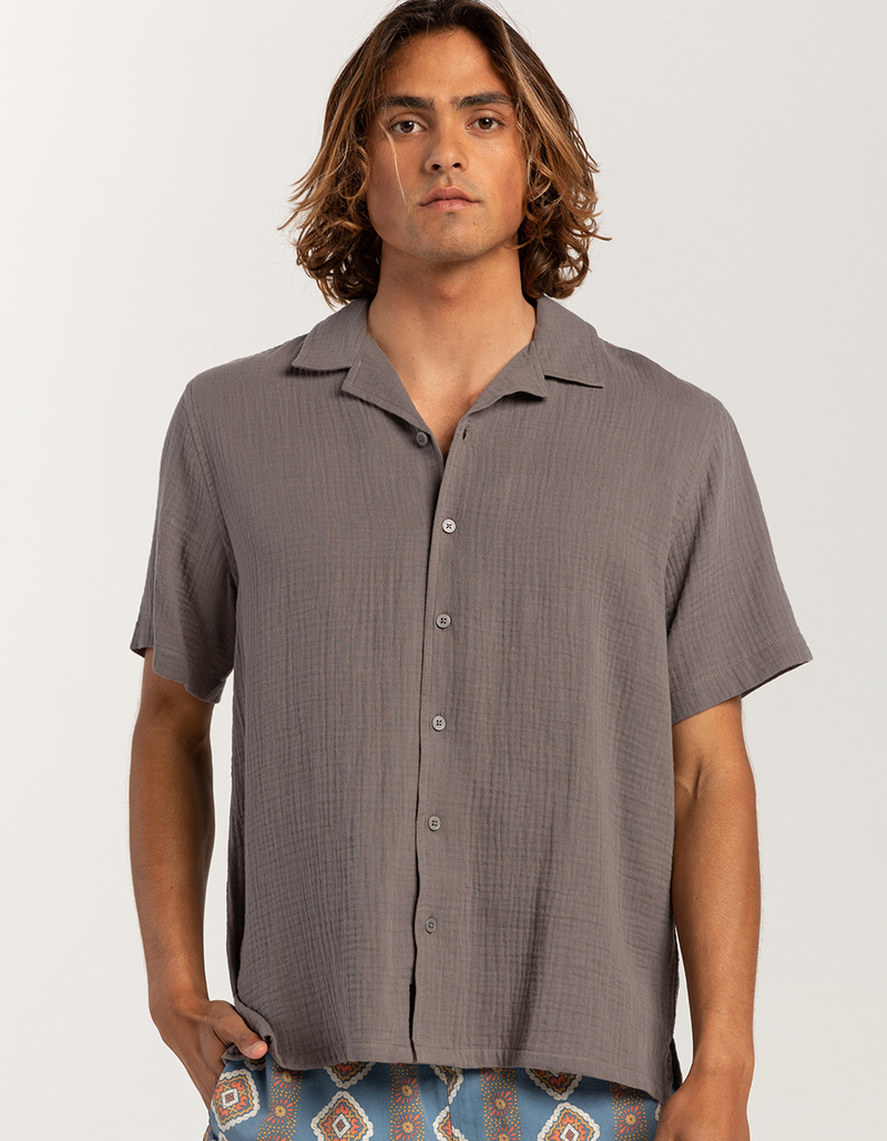 RSQ Mens Gauze Camp Shirt image number 3