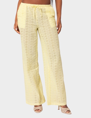EDIKTED Lemon Lacey Cotton Pants