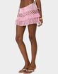 EDIKTED Ruffled Crochet Mini Skirt image number 4