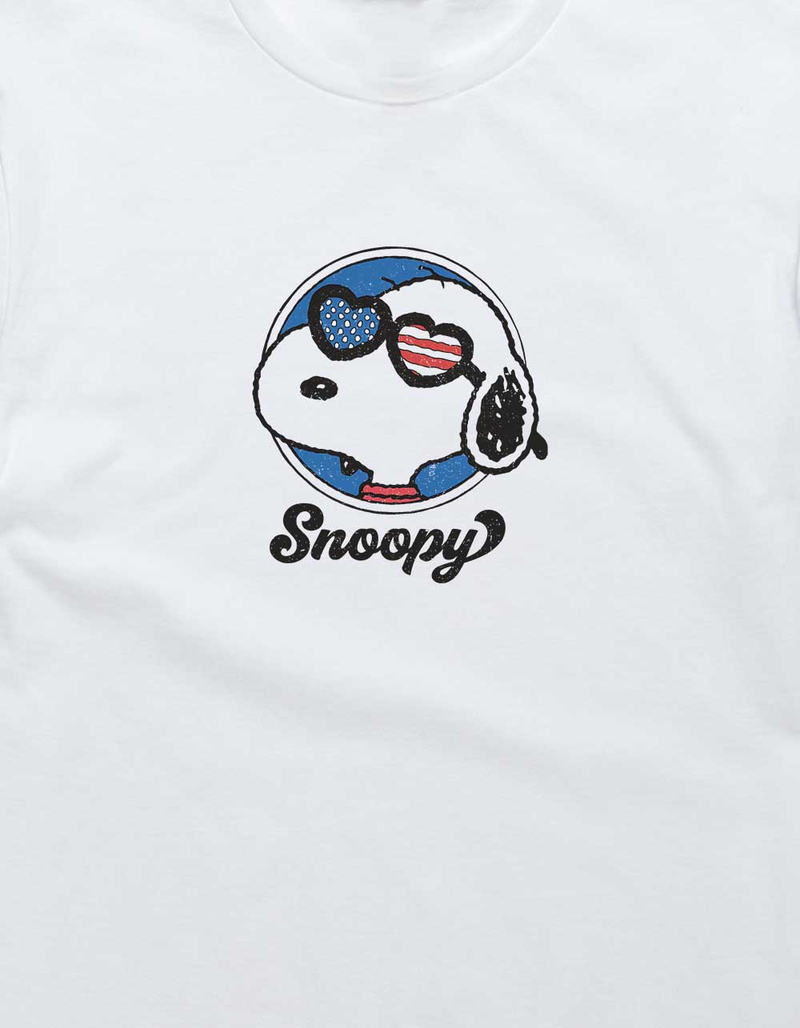 PEANUTS Snoopy USA Flag Glasses Unisex Tee image number 1