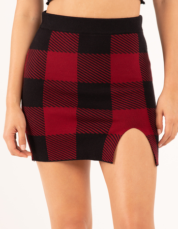 FULL TILT Checker Sweater Skirt
