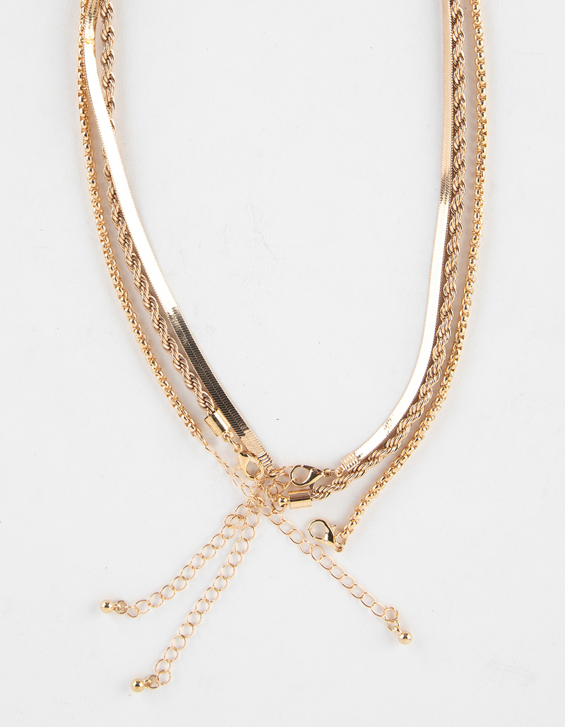 RSQ 3 Piece Layered Chain Necklace image number 2