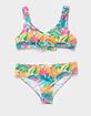 FULL TILT Tie Front Girls Bralette Bikini Set image number 2