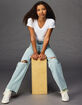 RSQ Girls High Rise Wide Leg Jeans image number 5