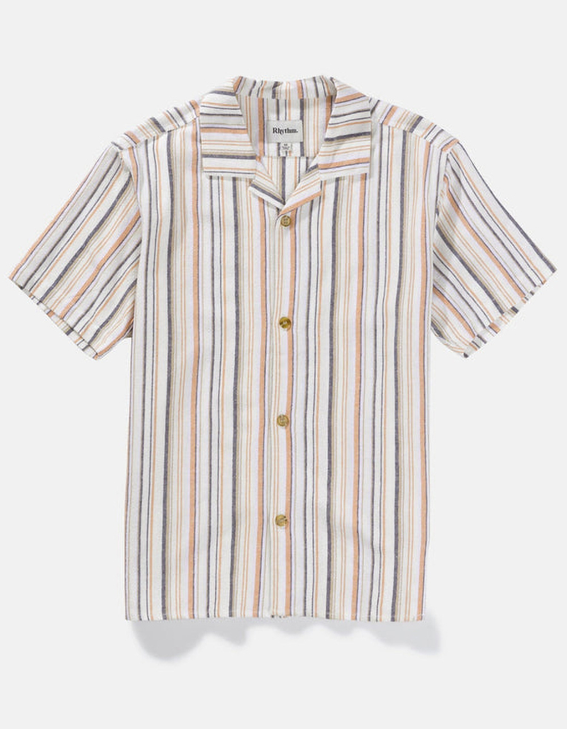 RHYTHM Vacation Stripe Mens Button Up Shirt image number 0