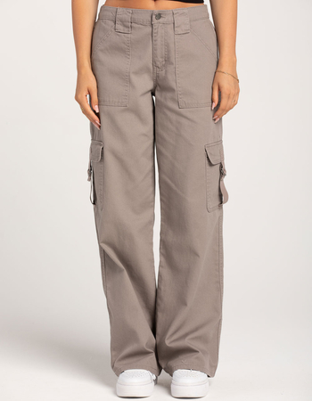 RSQ Womens Mid Rise Cargo Tape Pocket Twill Pants