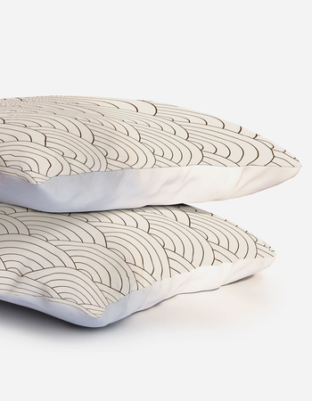 DENY DESIGNS Summer Sun Home Art Waves Pillowcase Set