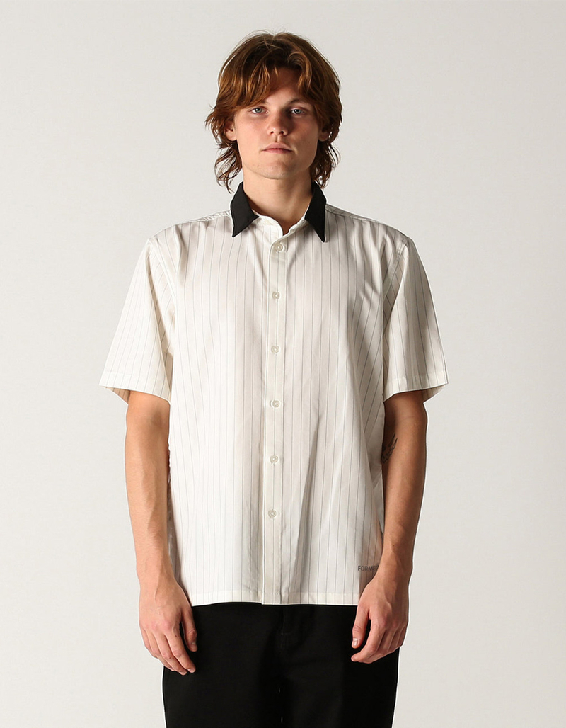 FORMER Vivian Pinstripe Mens Button Up Shirt image number 1