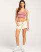 FULL TILT Low Rise Wide Waist Frayed Womens Shorts image number 5