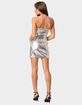 EDIKTED Astro Zip Up Metallic Mini Dress image number 4